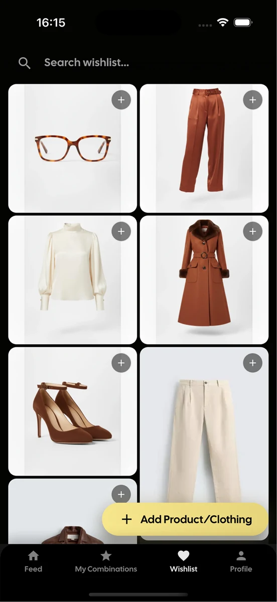 My Wishlist on a phone